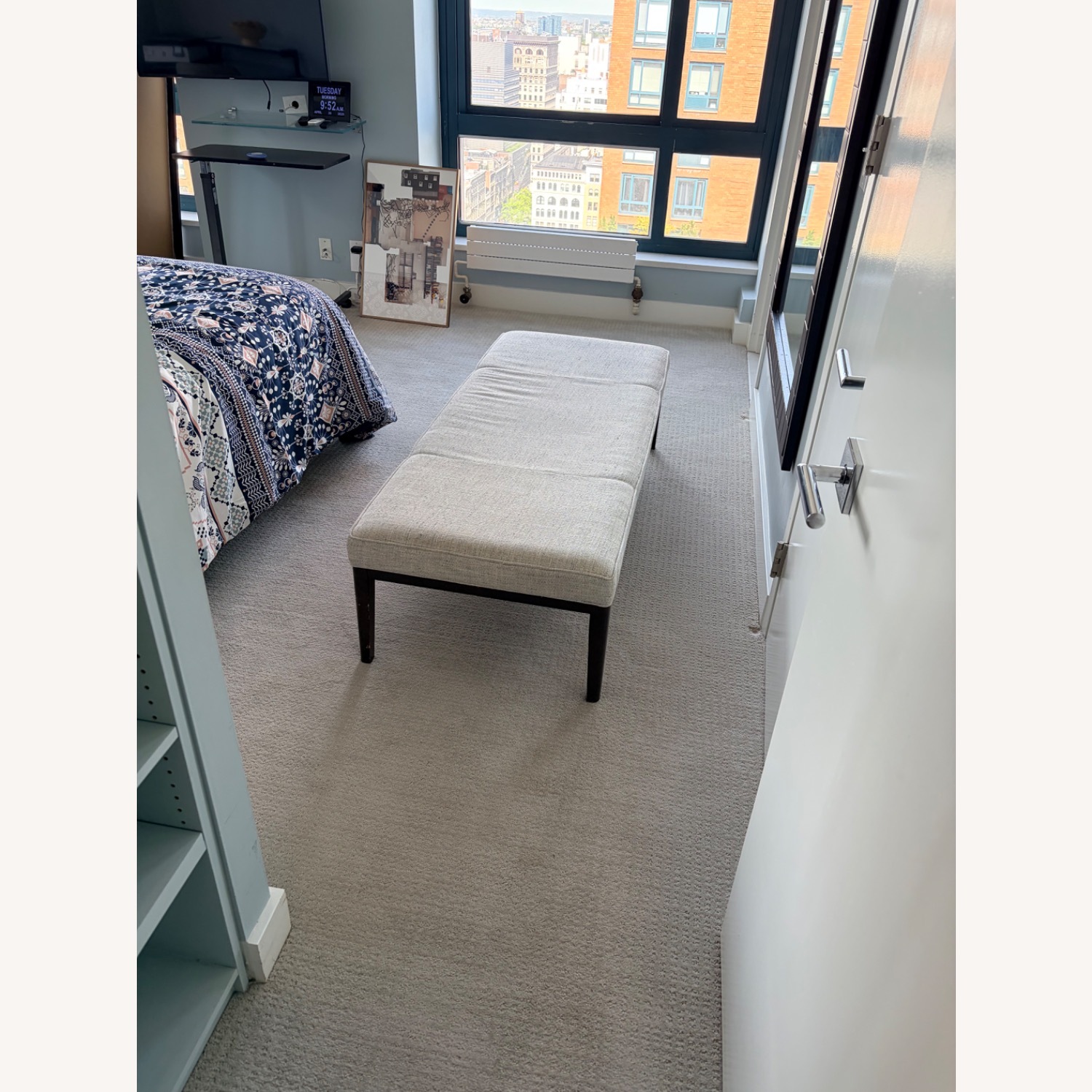 Mitchell Gold + Bob Williams Light Gray Bench - image-2