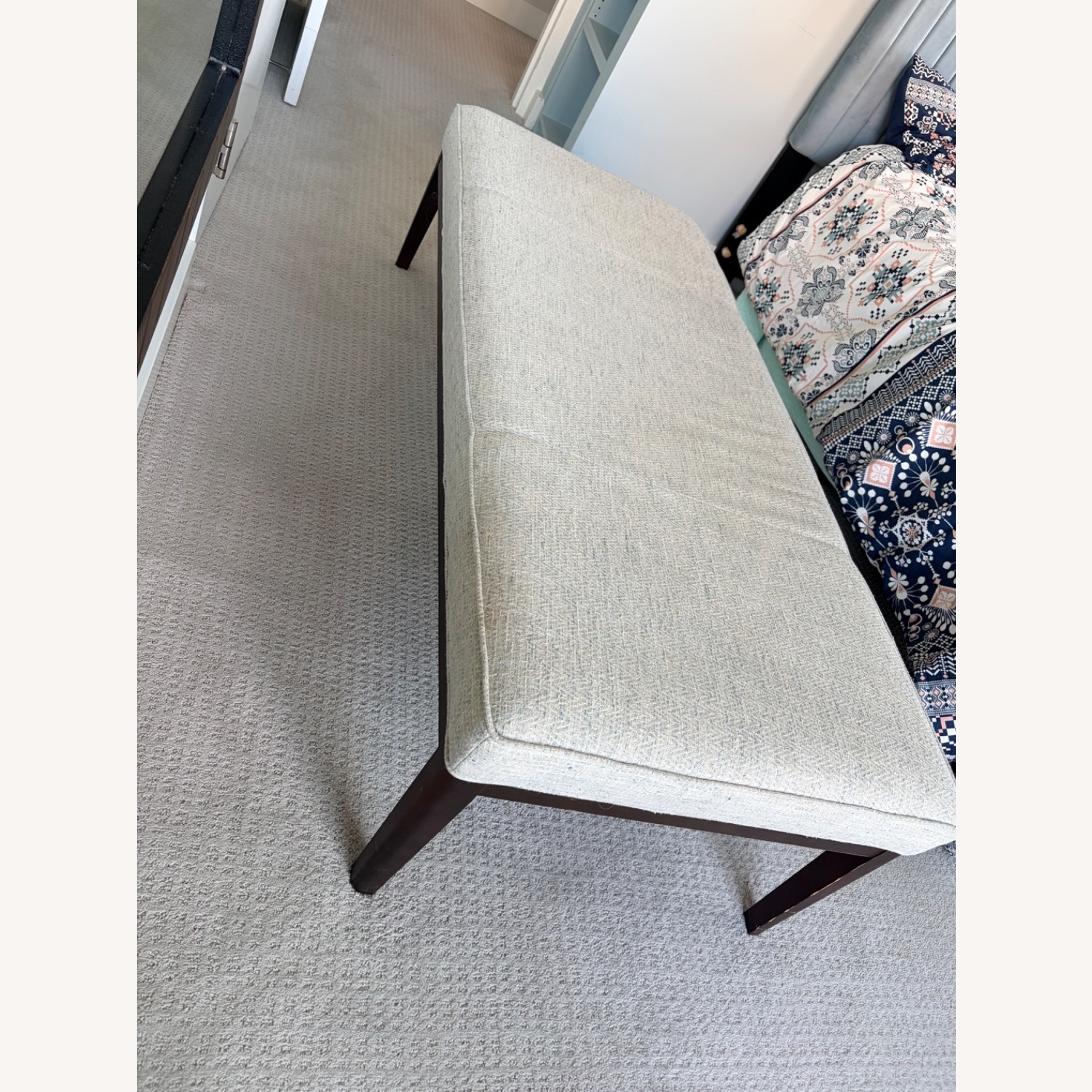 Mitchell Gold + Bob Williams Light Gray Bench - image-1