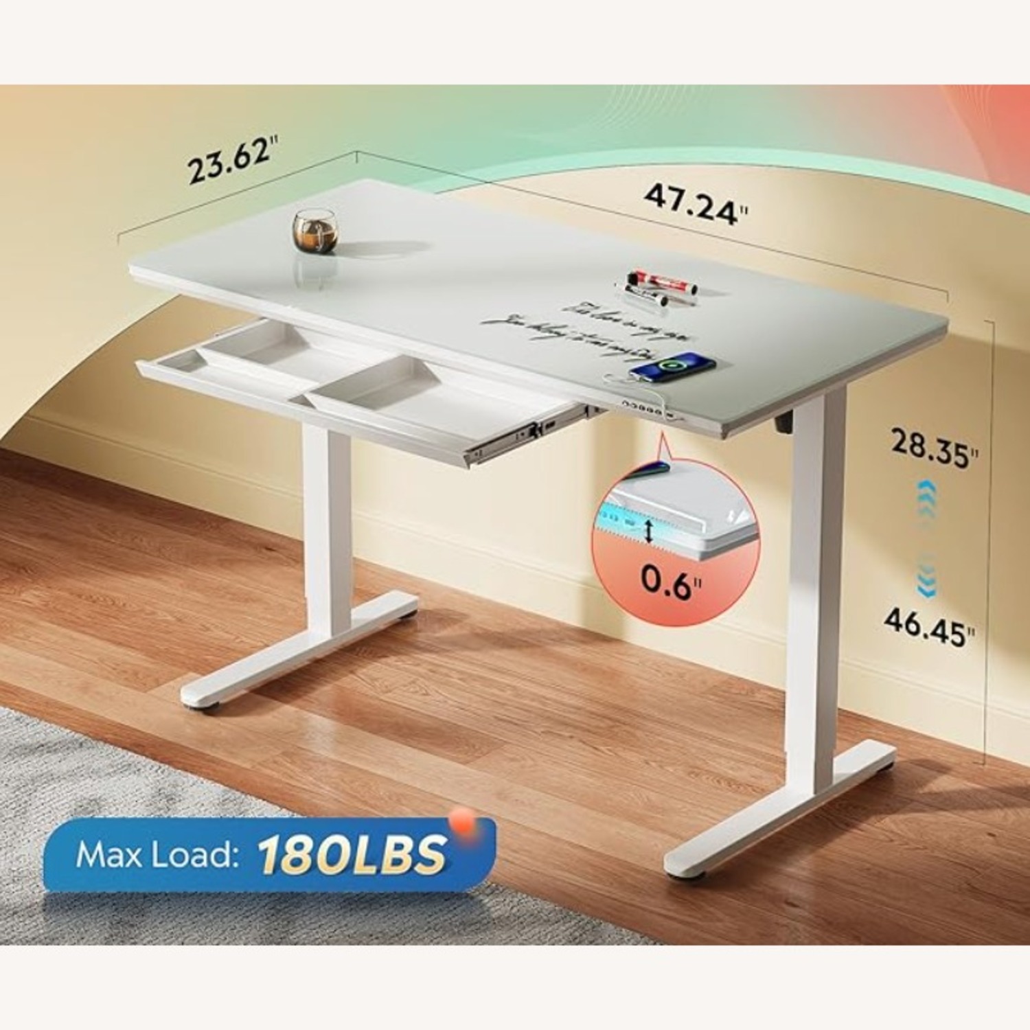 White Glass Desk - image-3