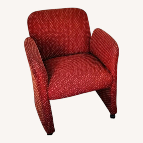 Used Red Upholstered Armchairs on Wheels for sale on AptDeco