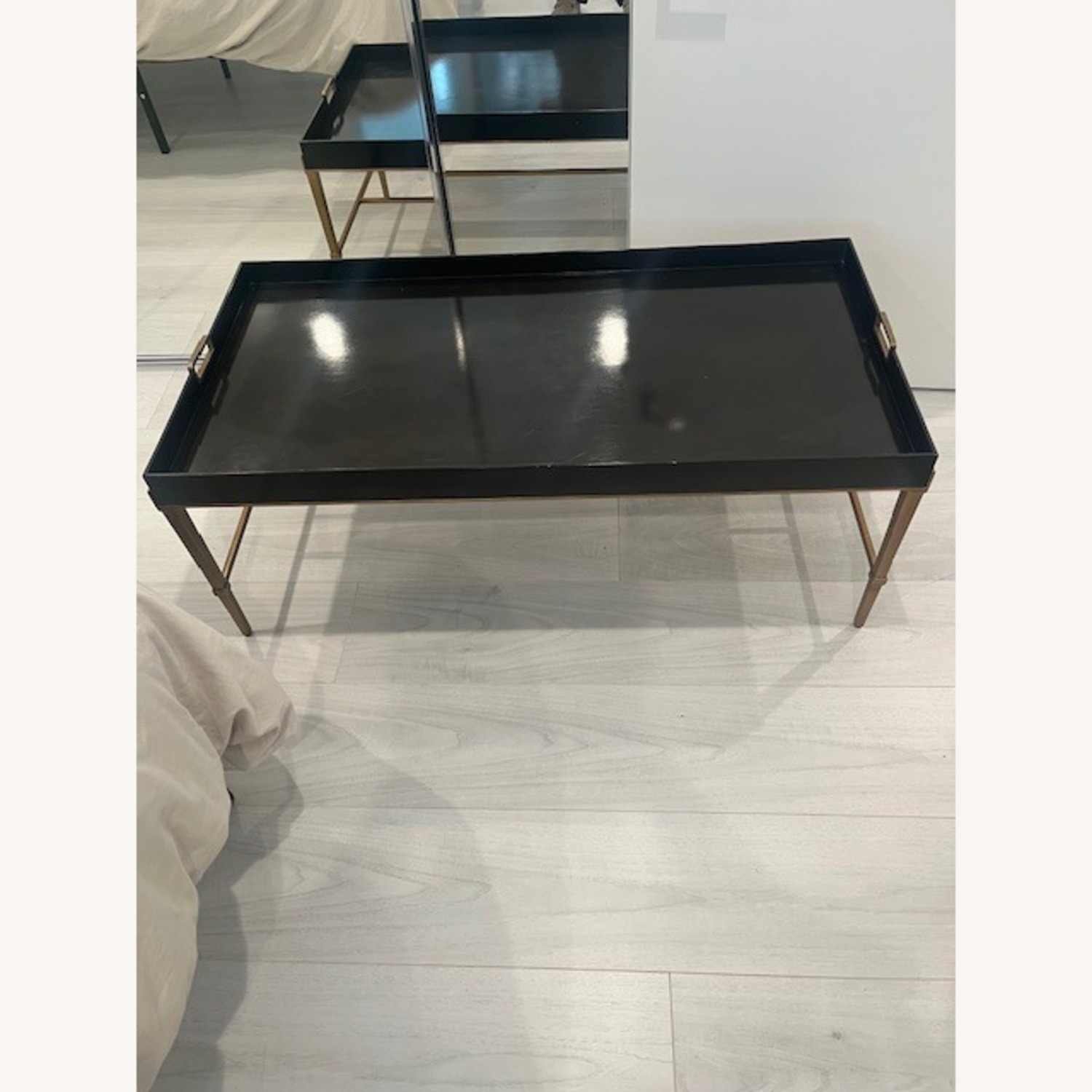 Sherrill Furniture Black Wood Coffee Table - image-1