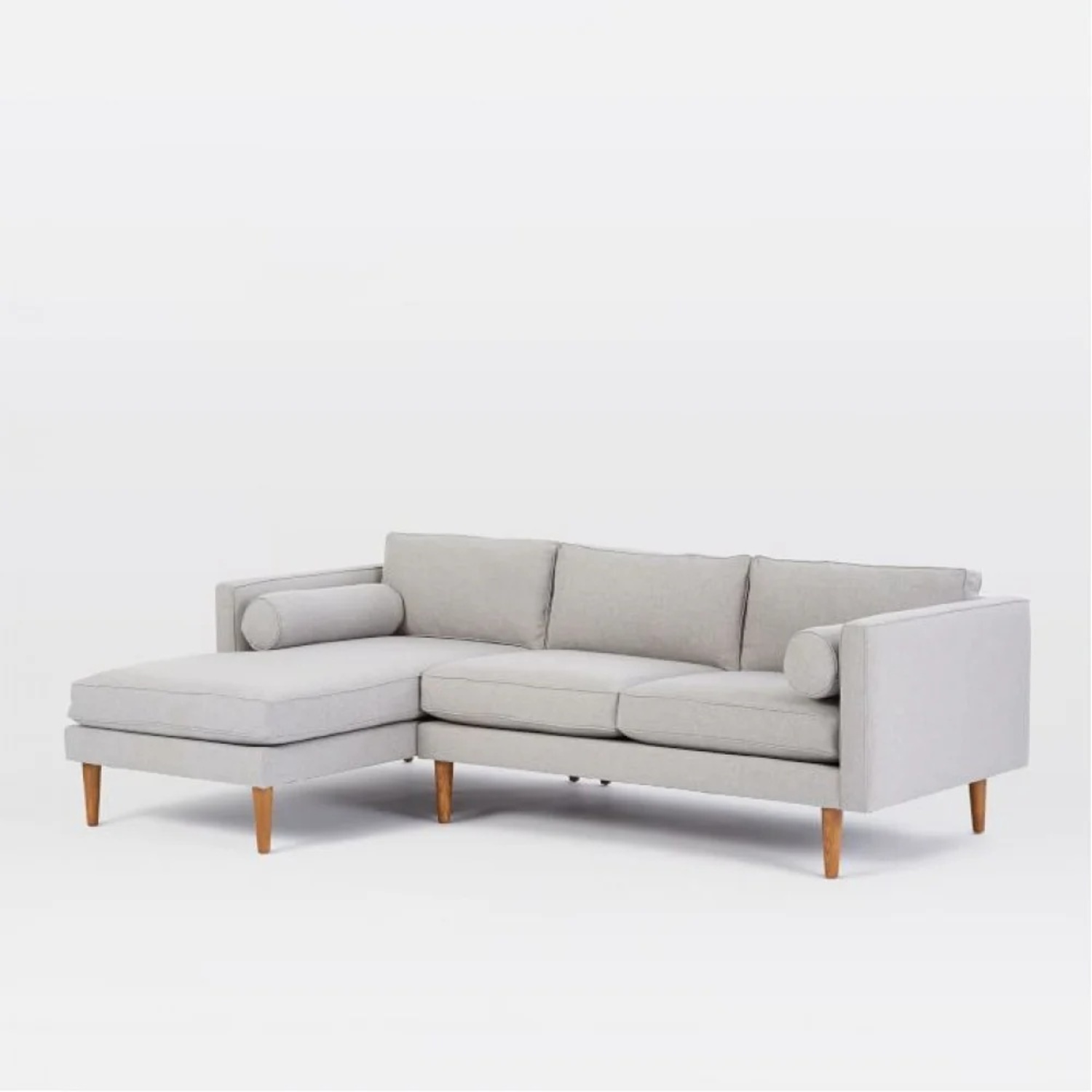 West Elm Monroe Natural Linen 2 Piece Sectional - image-8