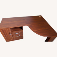 Dark Brown Wood Corner Desk