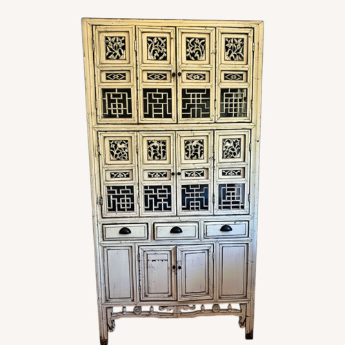 Used Beautiful ABC Carpet and Home White Wood Armoire for sale on AptDeco
