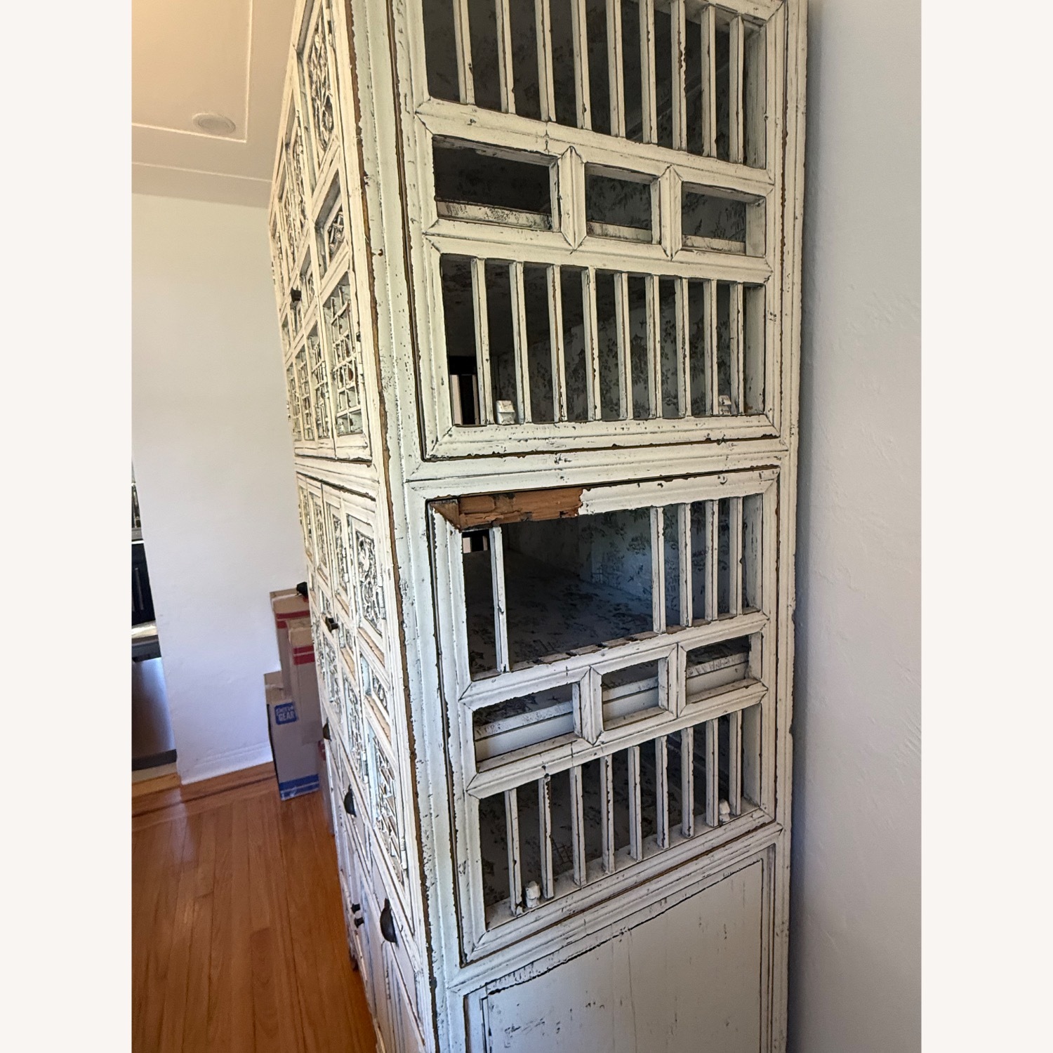 Beautiful ABC Carpet and Home White Wood Armoire - image-2