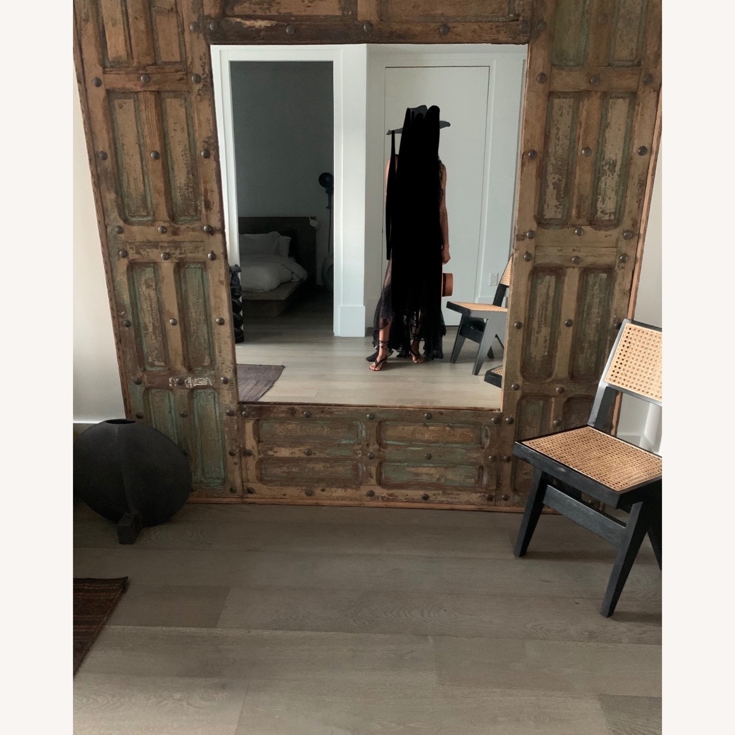 Vintage/Antique Finds Wood Floor Mirror - image-3