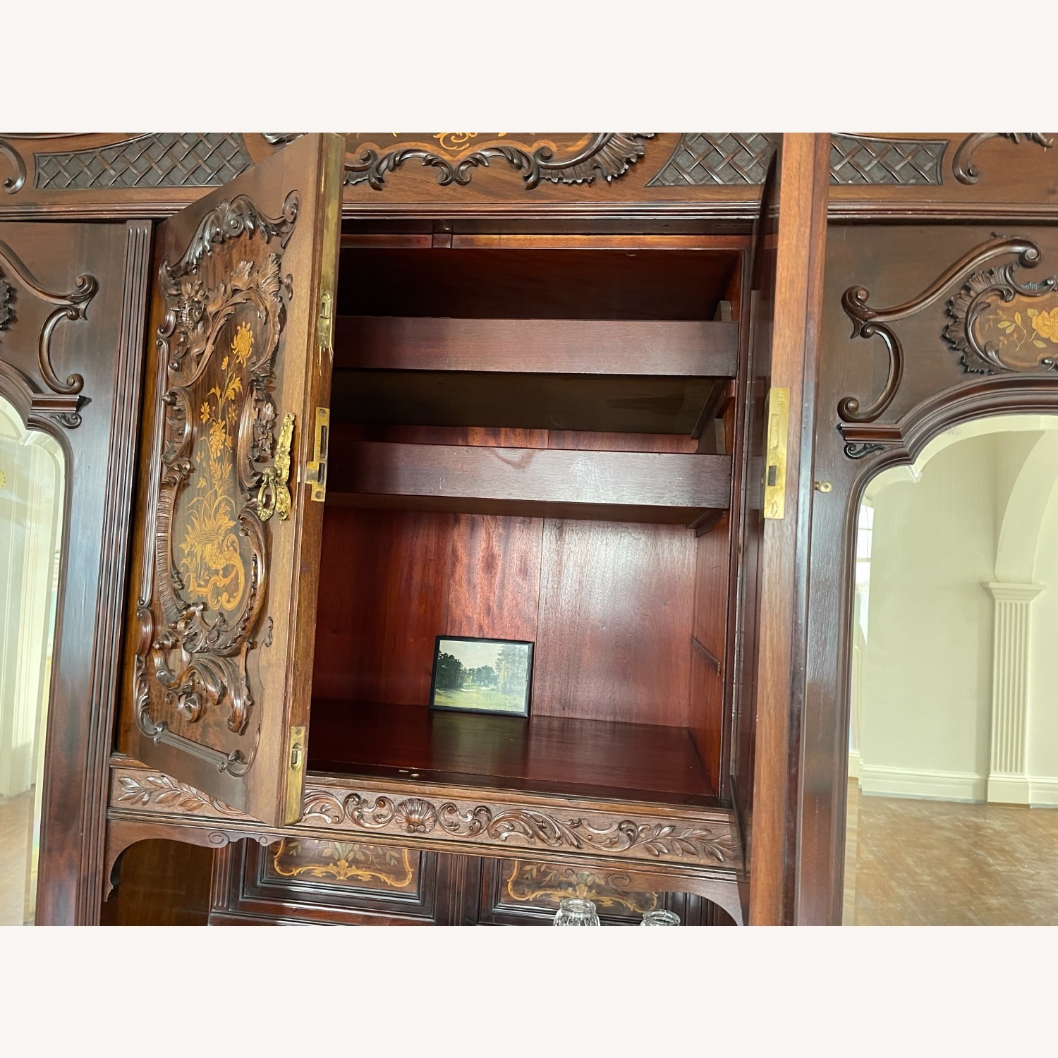 Dark Brown Wood Armoire - image-8
