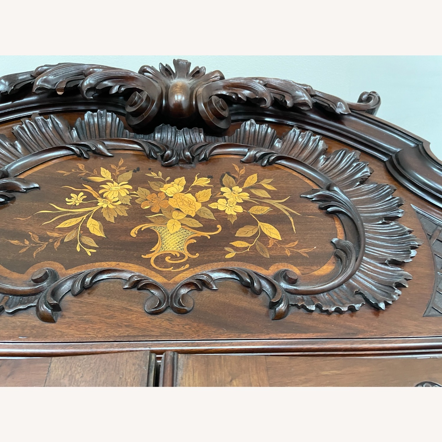 Dark Brown Wood Armoire - image-10