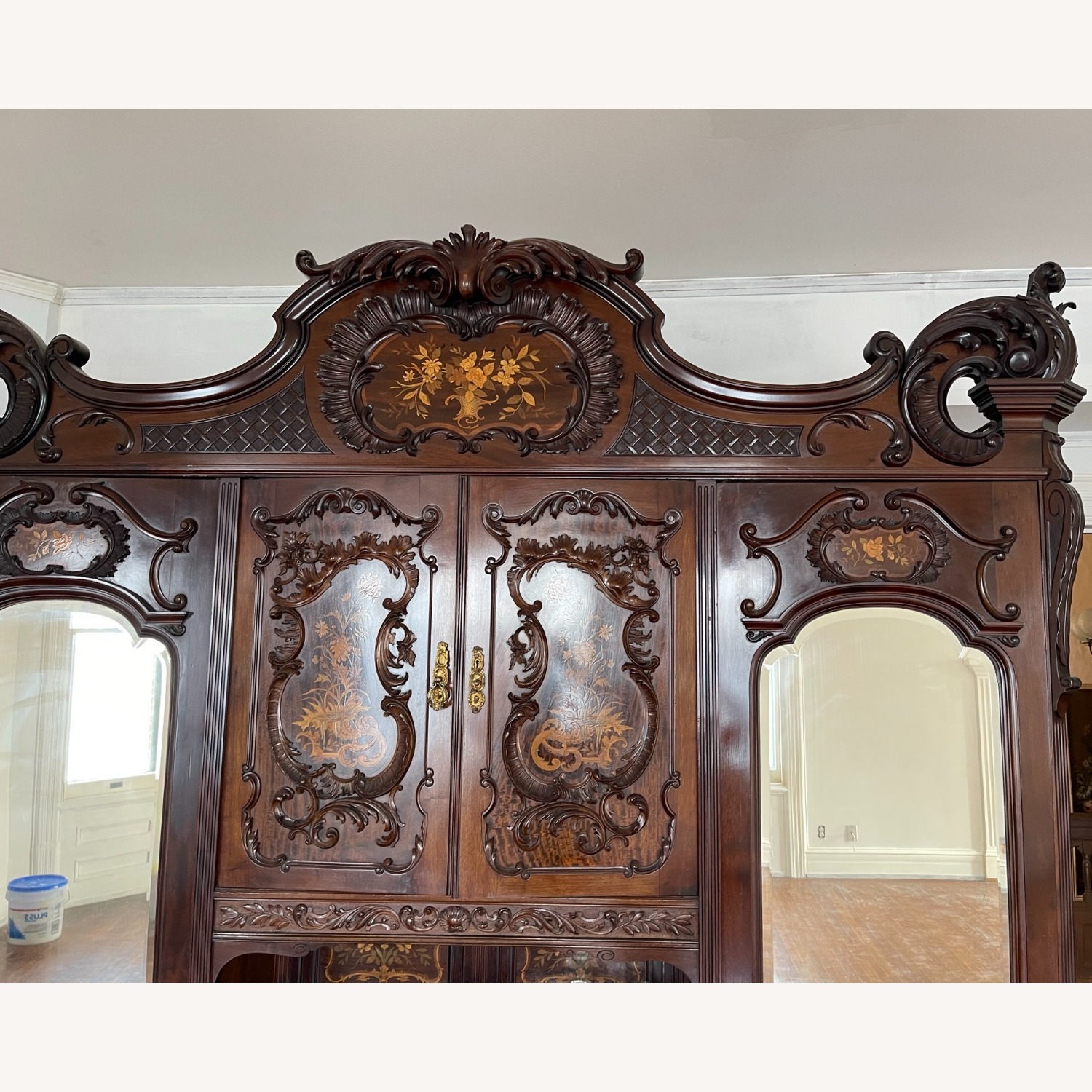 Dark Brown Wood Armoire - image-12