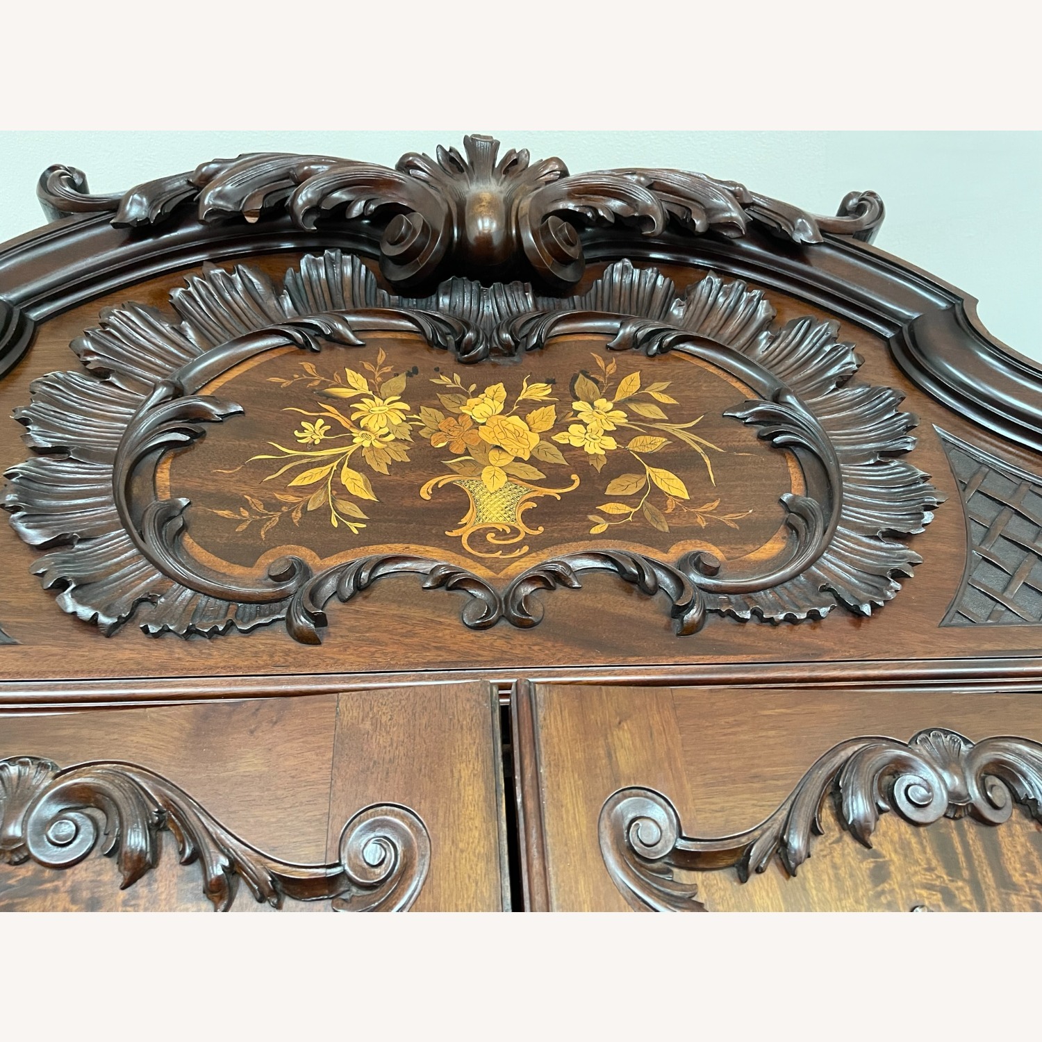 Dark Brown Wood Armoire - image-11