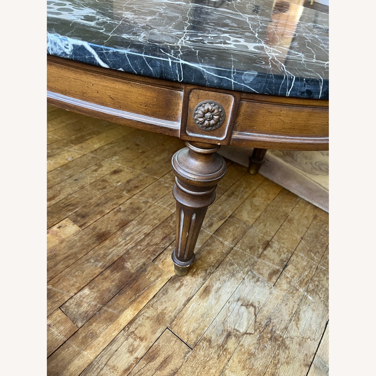 Vintage/Antique Finds Black Marble Coffee Table - image-3