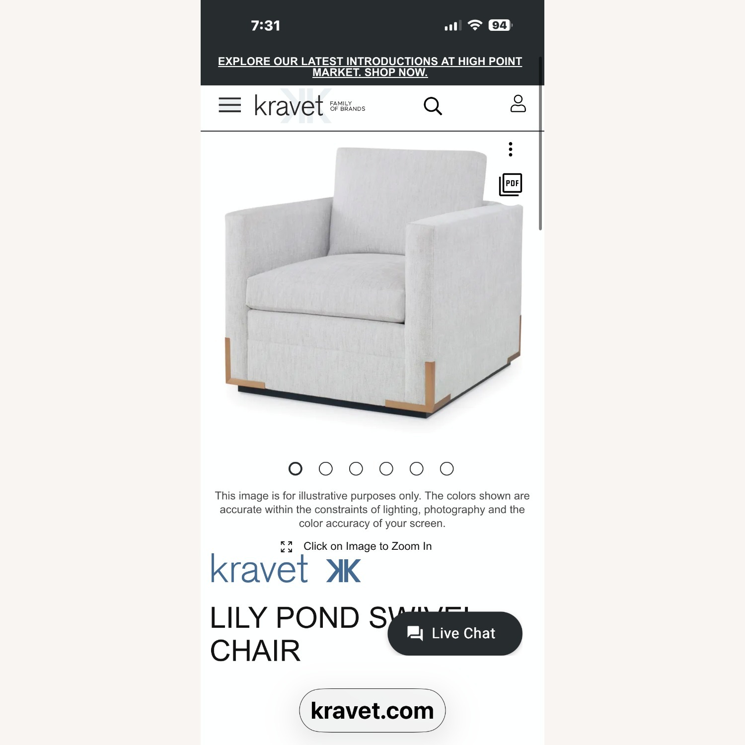 Kravet Lily Pond Custom Accent Chair - image-3