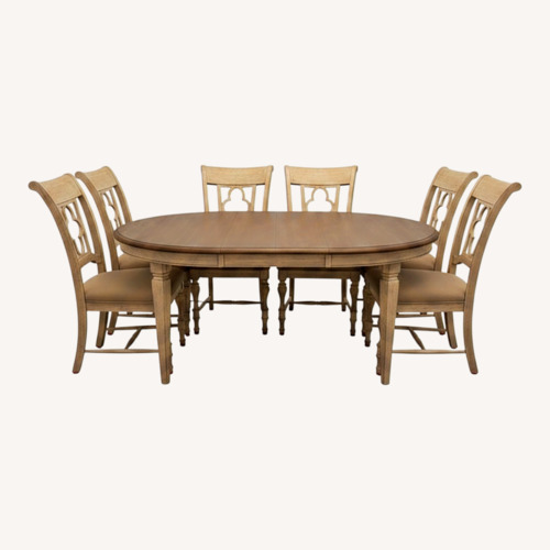 Used Kincaid Furniture Weatherford Milford Light Brown Wood Dining Sets for sale on AptDeco