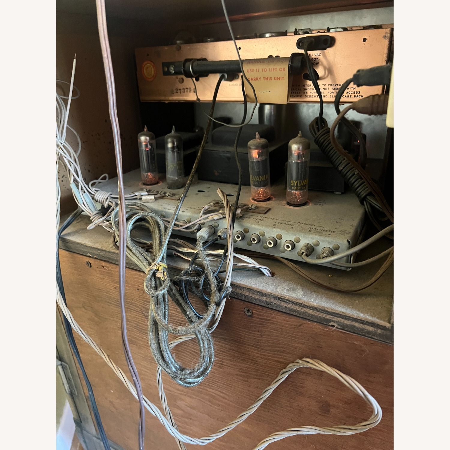 Vintage/Antique Finds Dark Brown  Media Storage - image-7