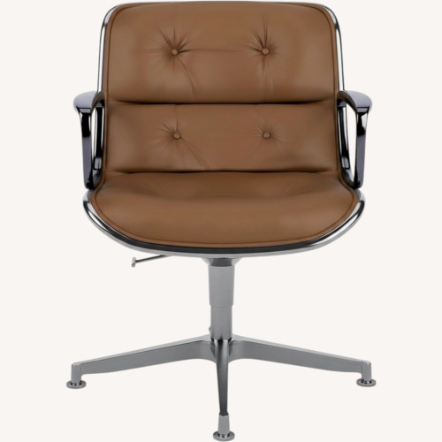 Used Knoll Pollock Light Brown Leather Office Chairs for sale on AptDeco