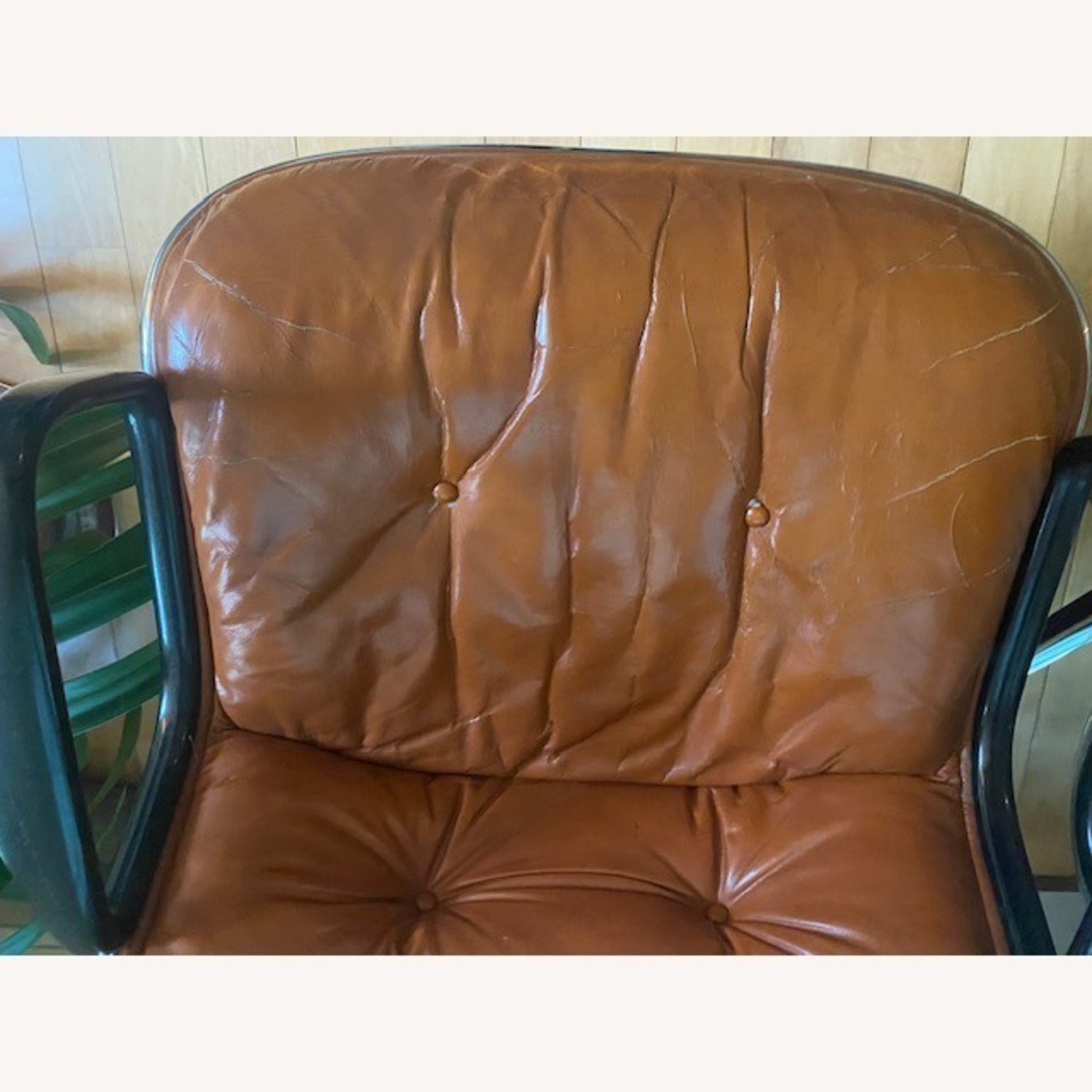 Knoll Pollock Light Brown Leather Office Chairs - image-3