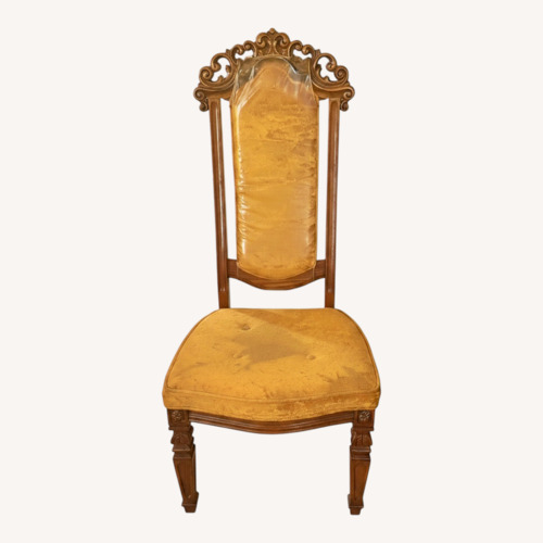 Used Vintage Solid Wood Dining Chairs (6) for sale on AptDeco