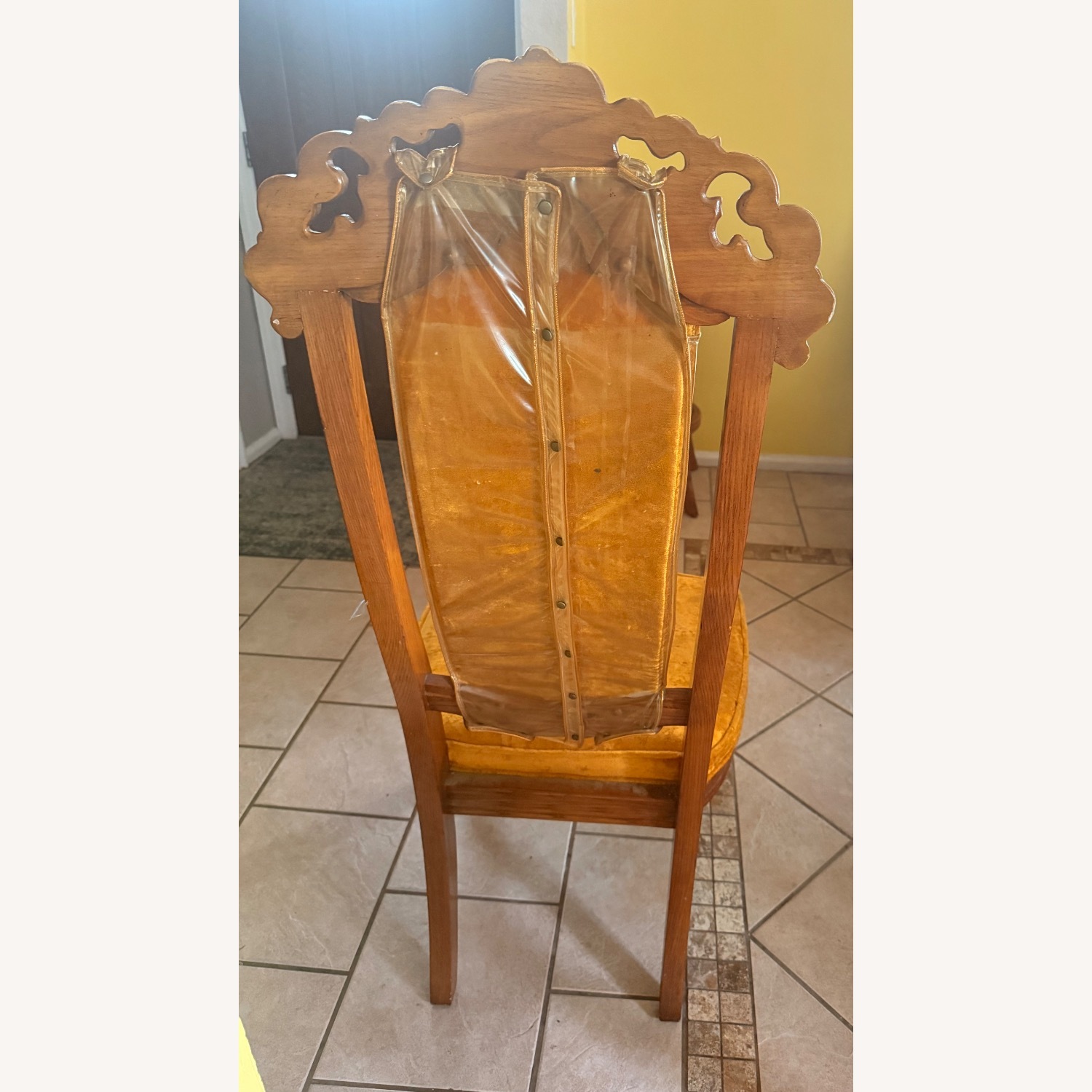 Vintage Solid Wood Dining Chairs (6) - image-5