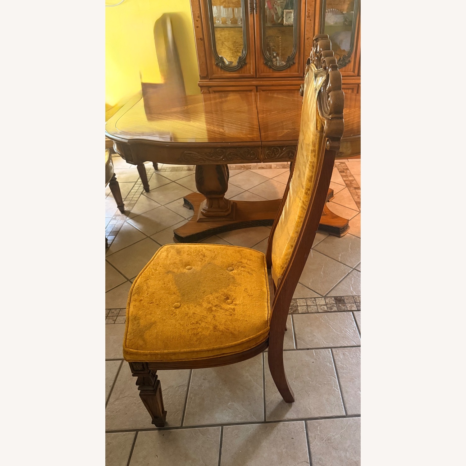 Vintage Solid Wood Dining Chairs (6) - image-3