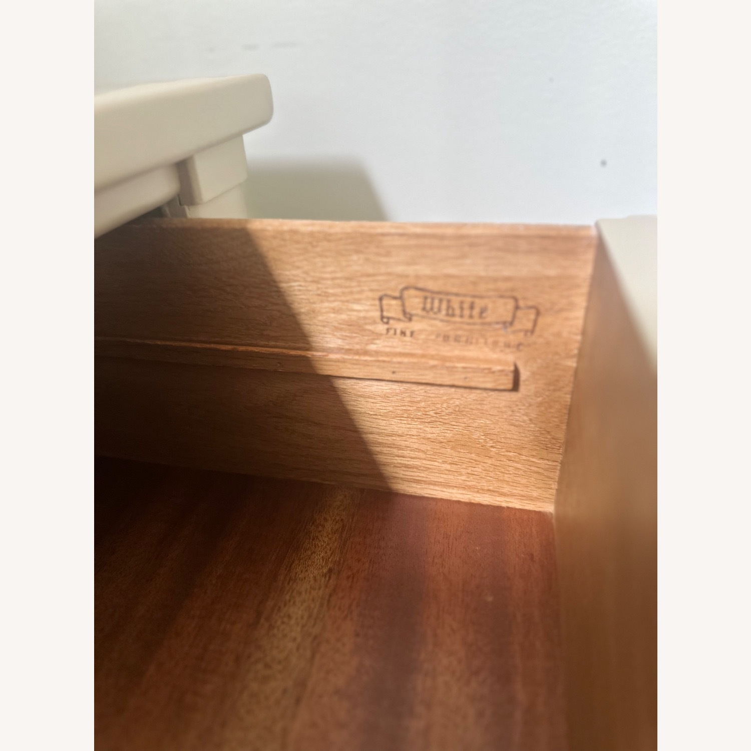 Mid Century White Fine Furniture Co. Dresser - image-8