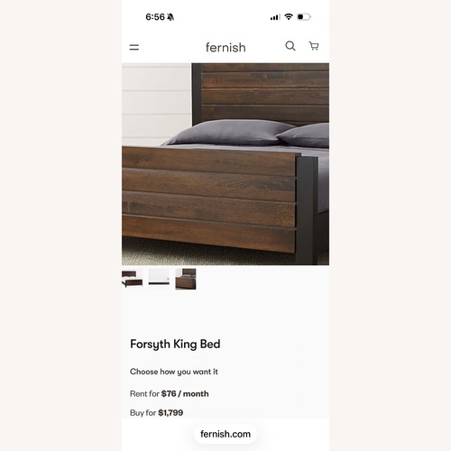 Used Crate & Barrel Forsyth Wood Queen Bed for sale on AptDeco