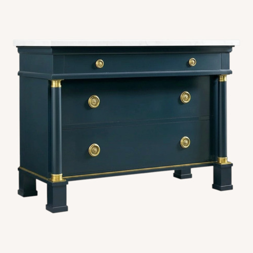 Used Lilian August Hartman Marble Top Chest for sale on AptDeco