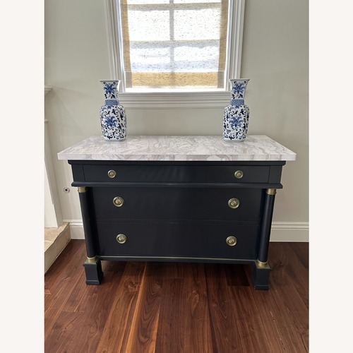 Used Lilian August Hartman Marble Top Chest for sale on AptDeco
