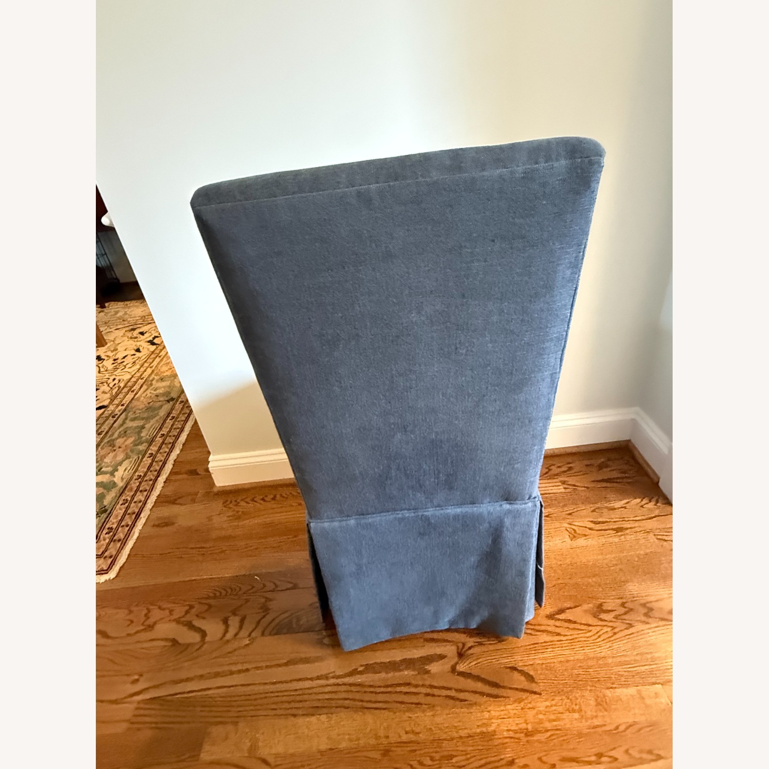 Ballard Designs Blue Fabric Dining Chairs - image-3