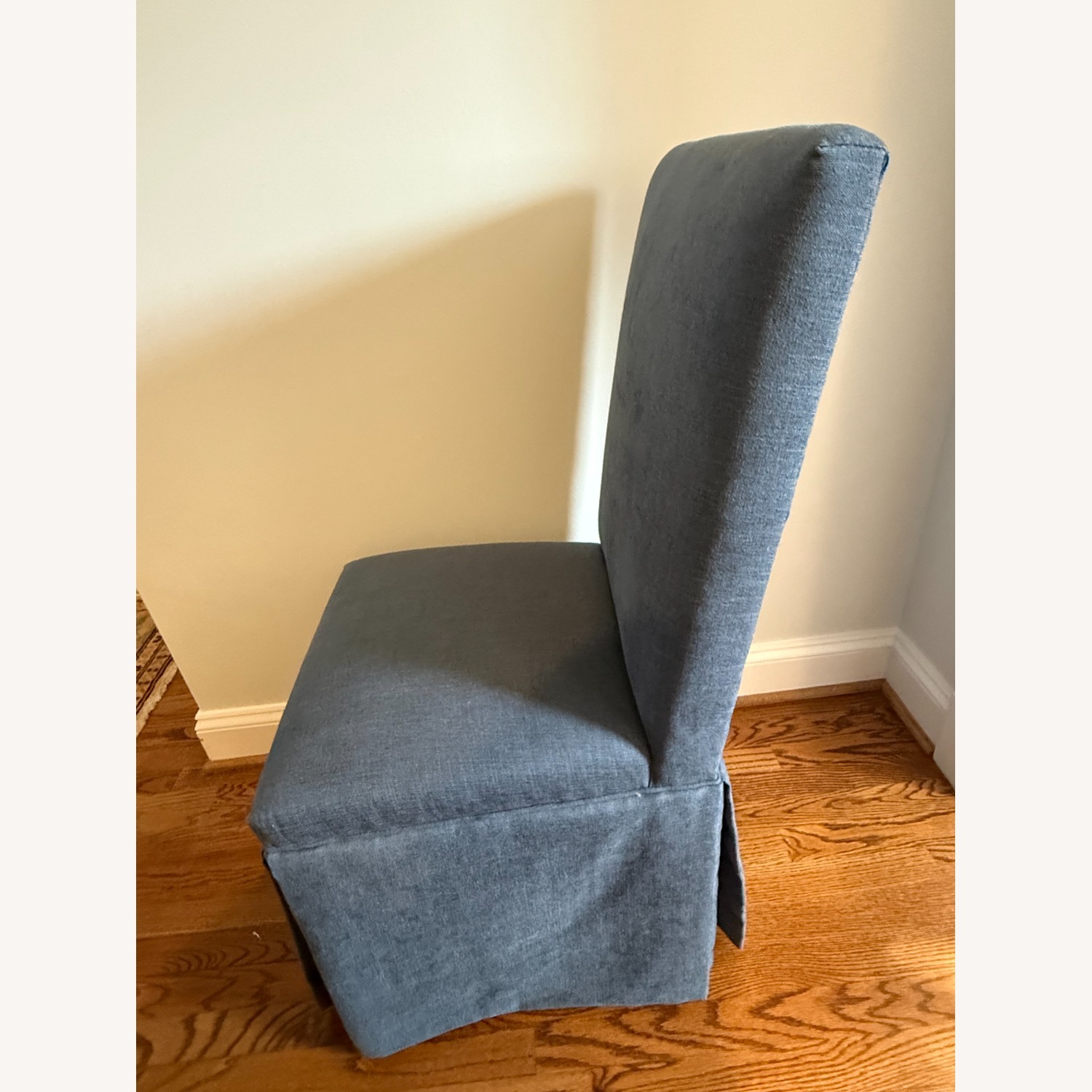 Ballard Designs Blue Fabric Dining Chairs - image-2