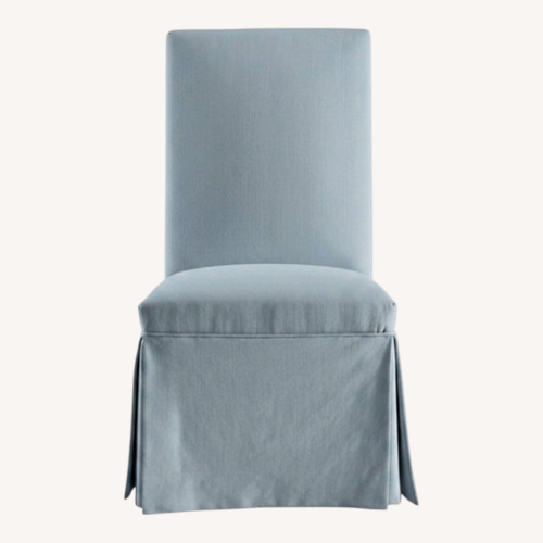 Used Ballard Designs Blue Fabric Dining Chairs for sale on AptDeco