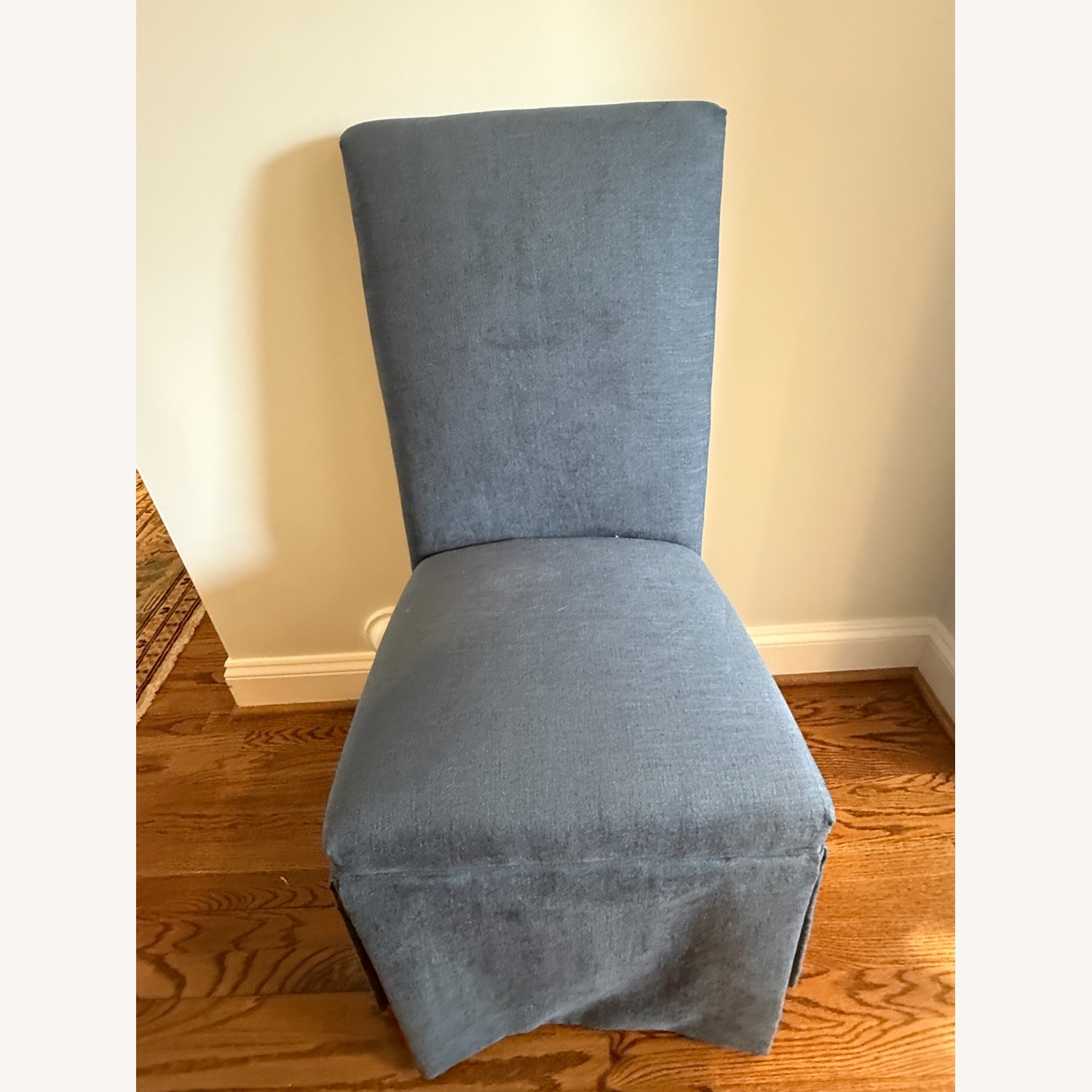 Ballard Designs Blue Fabric Dining Chairs - image-4