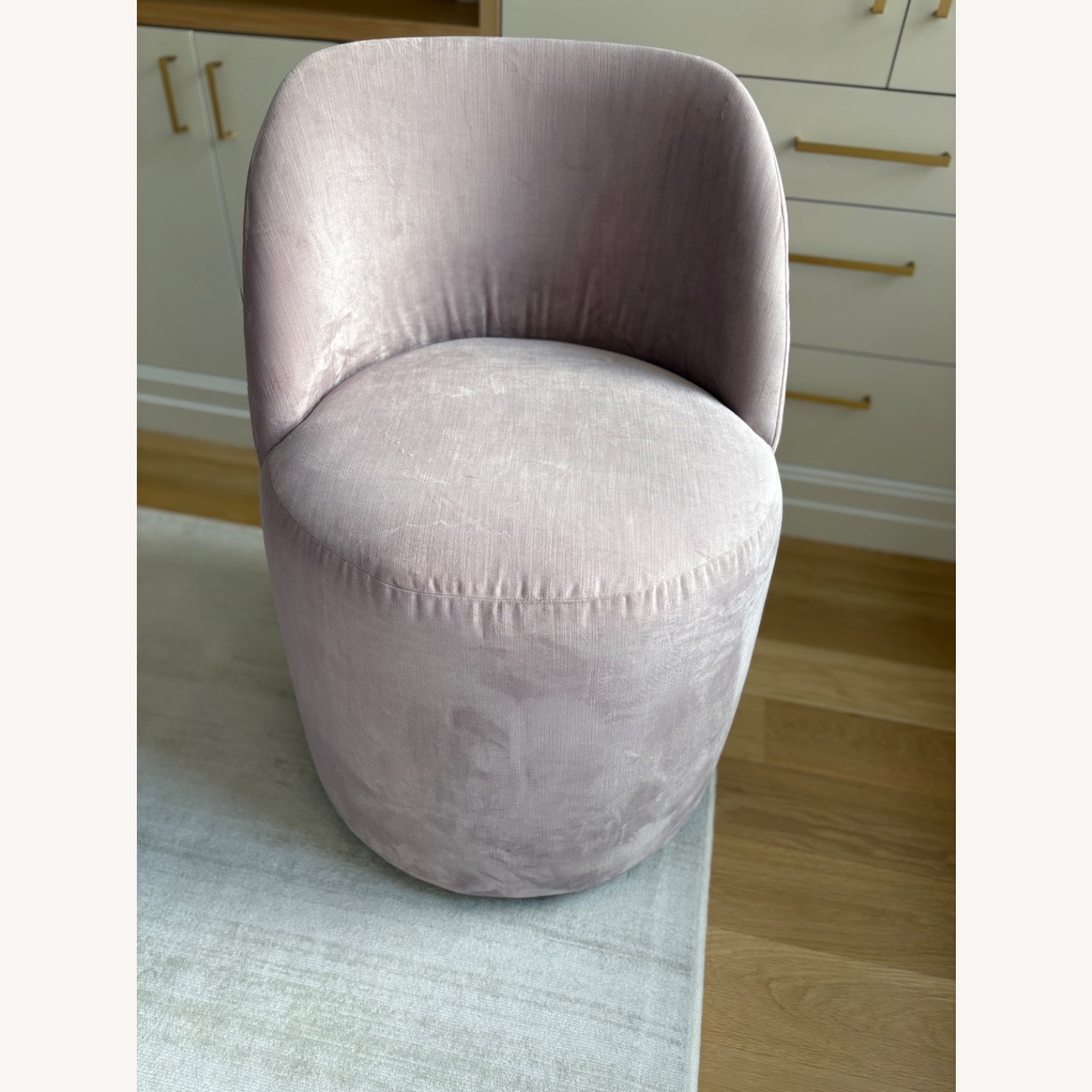 ABC Carpet and Home Jessa Swivel Chair Amethyst Purple Velvet - image-5