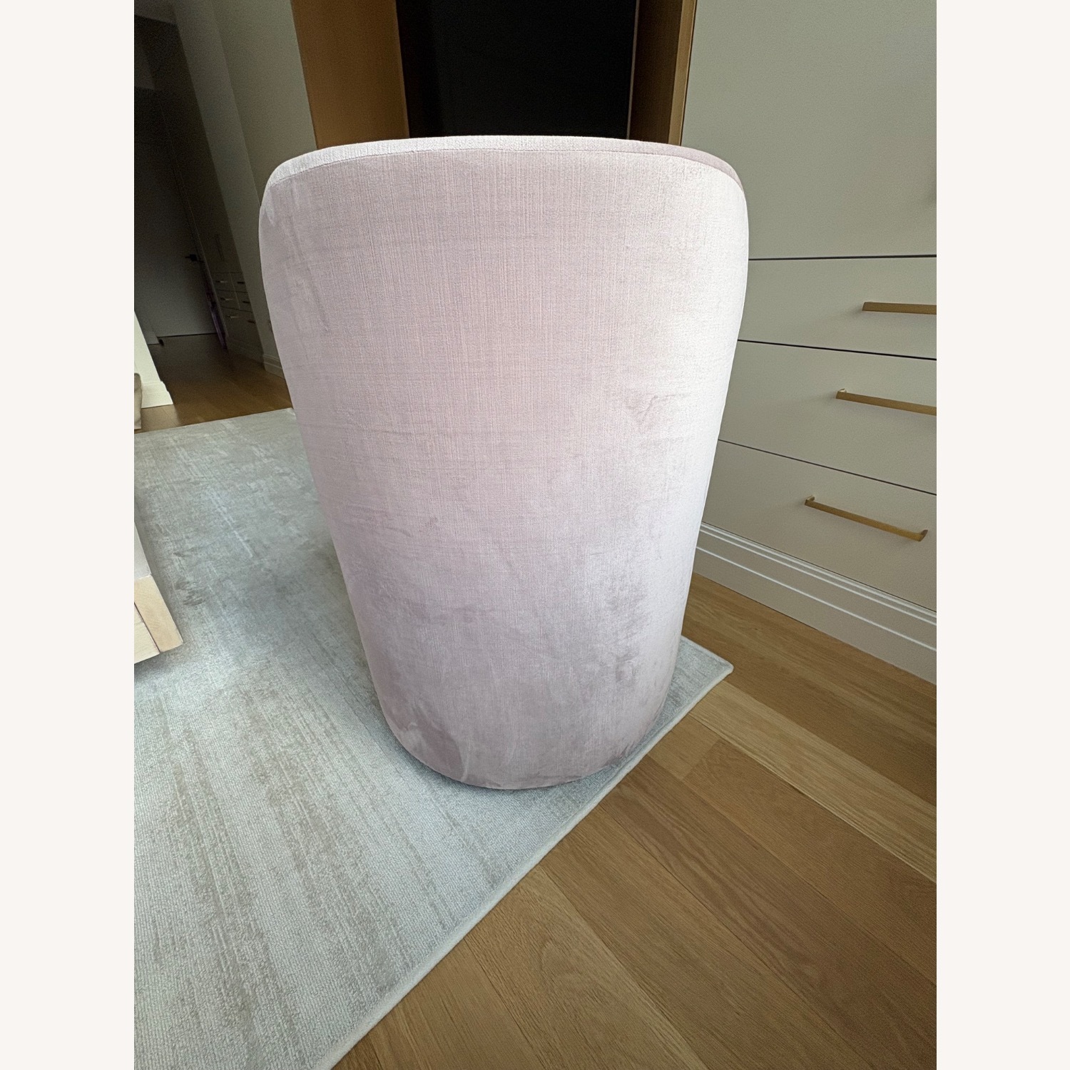 ABC Carpet and Home Jessa Swivel Chair Amethyst Purple Velvet - image-4