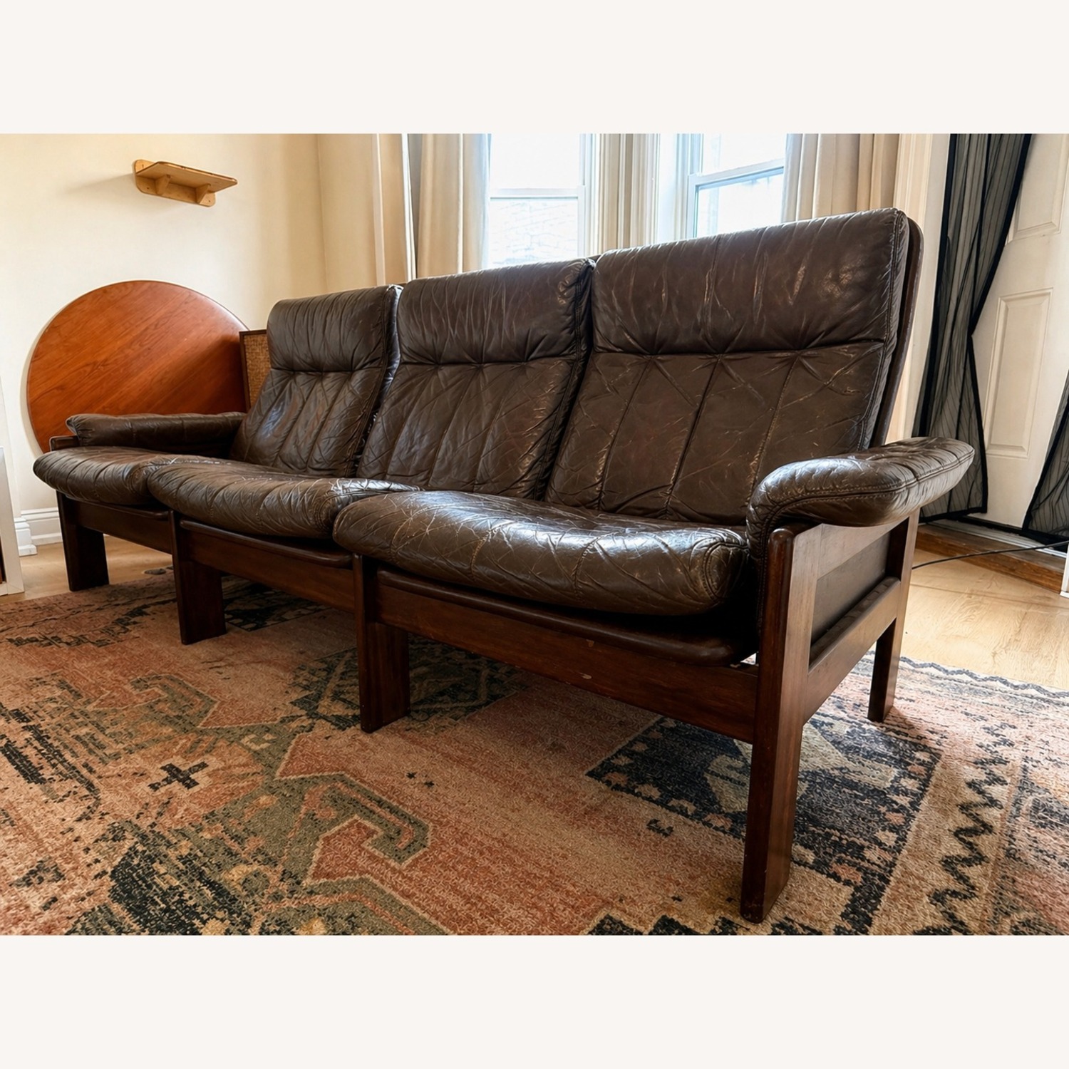 Danish Modular Leather Sofa by Skippers Møbler  - image-5