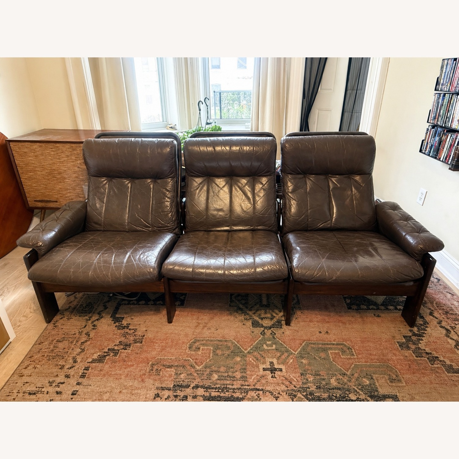 Danish Modular Leather Sofa by Skippers Møbler  - image-1