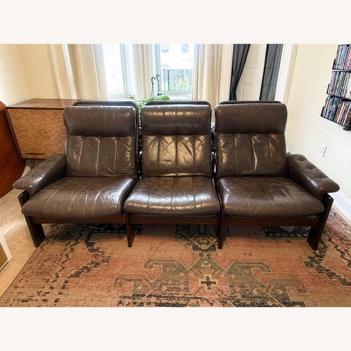 Used Danish Modular Leather Sofa by Skippers Møbler  for sale on AptDeco