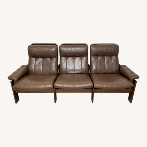 Used Danish Modular Leather Sofa by Skippers Møbler  for sale on AptDeco