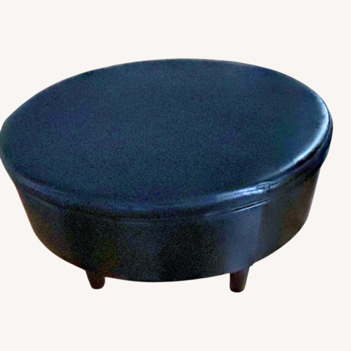 Used Black Leather Coffee Table for sale on AptDeco