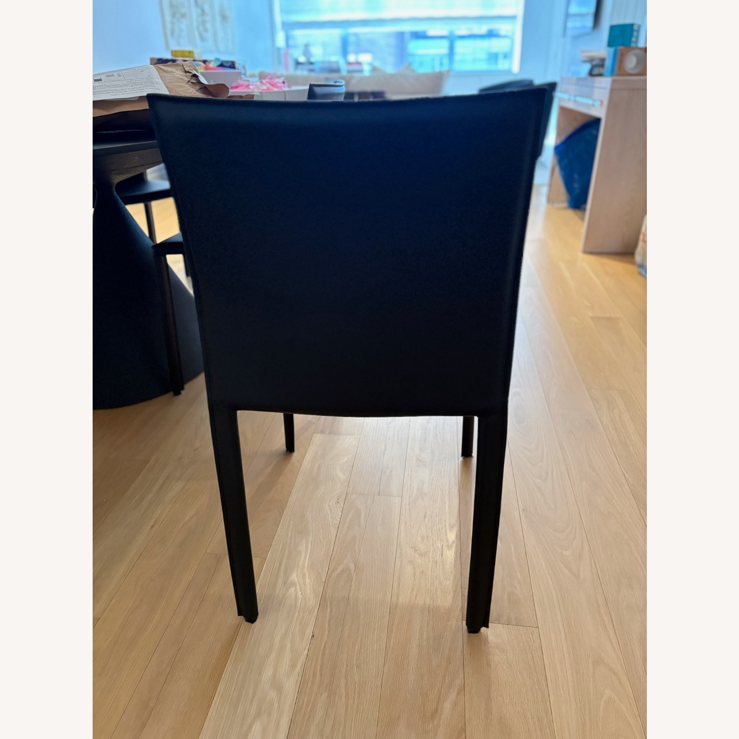 EQ3 Acel Black Leather Dining Chairs - image-5