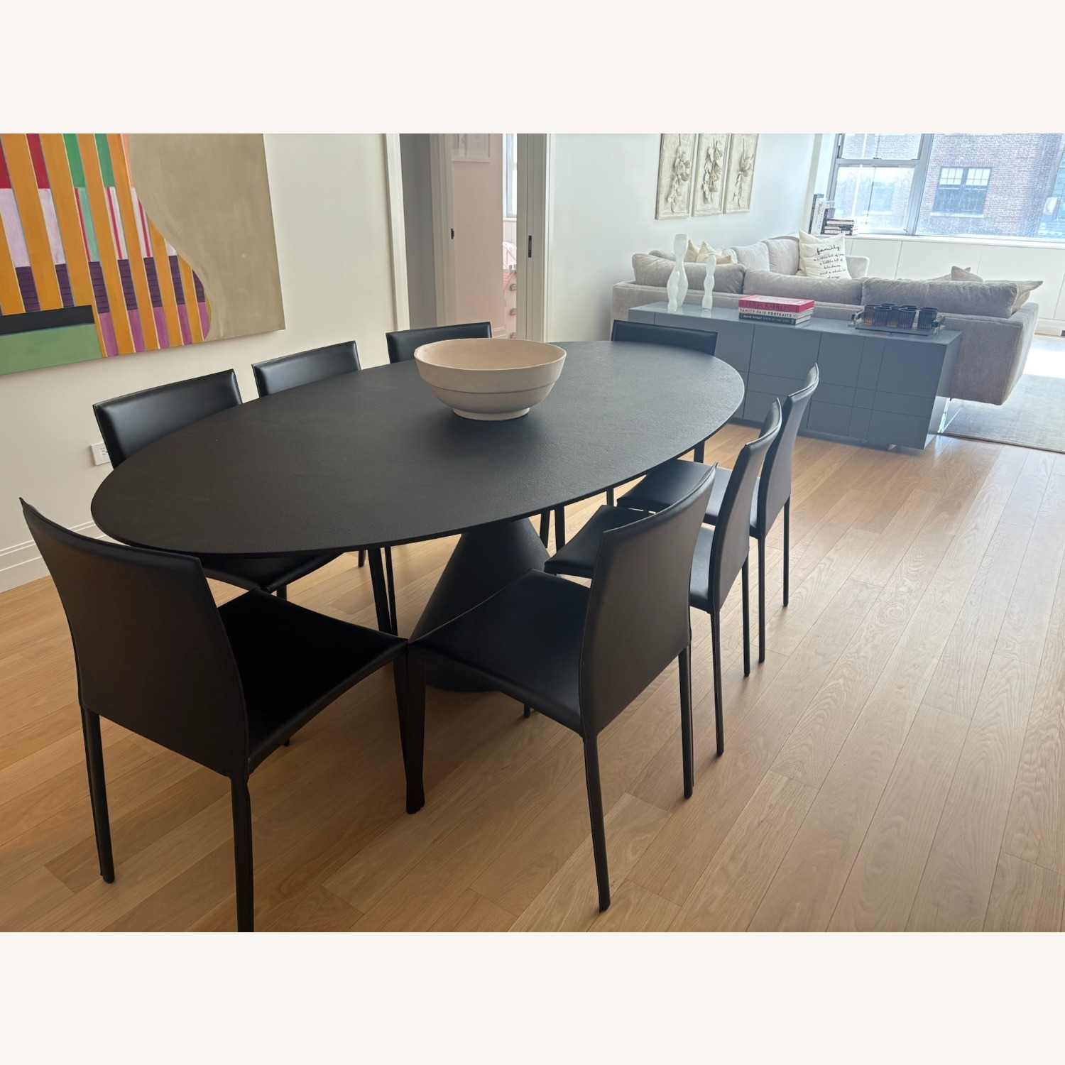 EQ3 Acel Black Leather Dining Chairs - image-4
