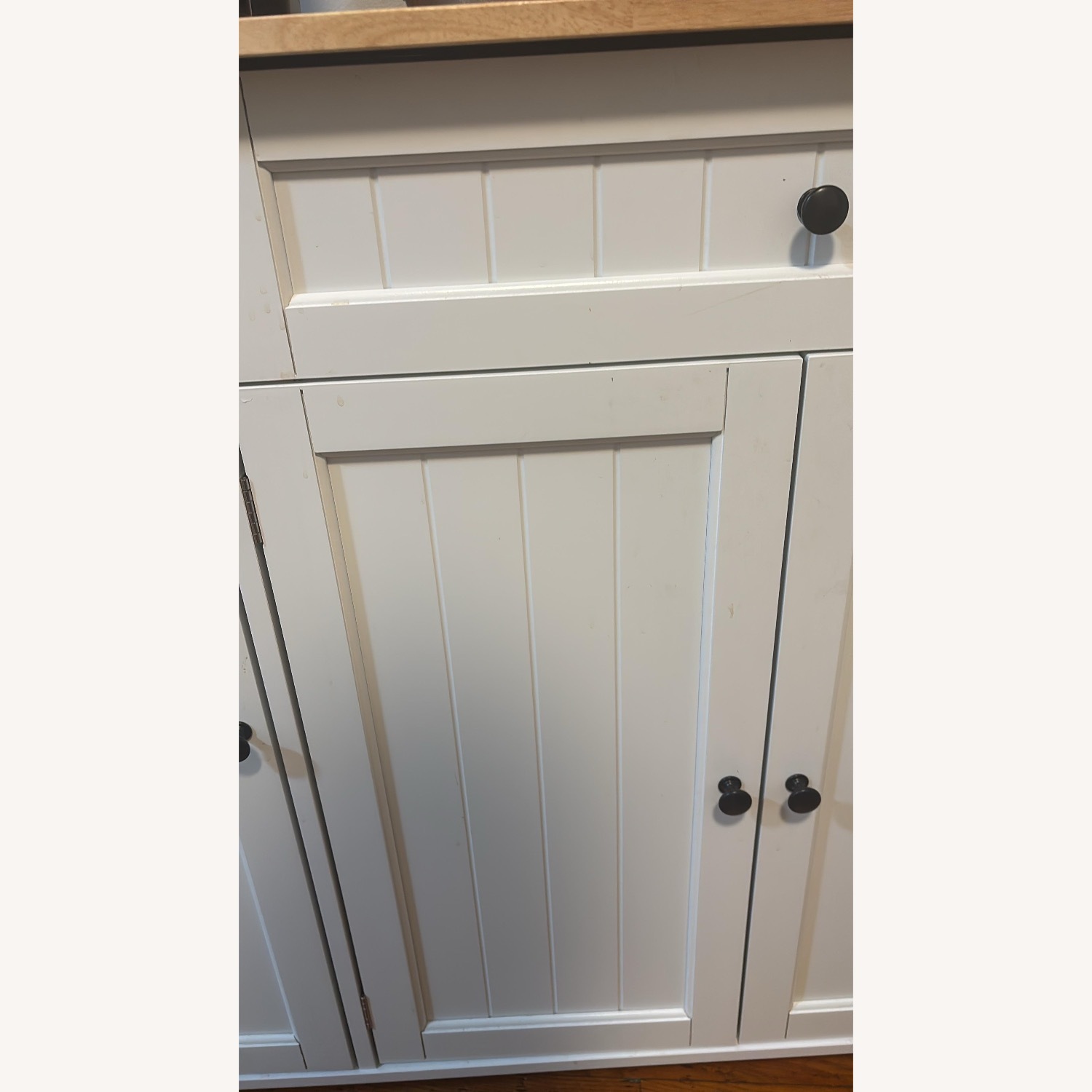 Amazon Ahomly White Wood Bar Cart - image-4