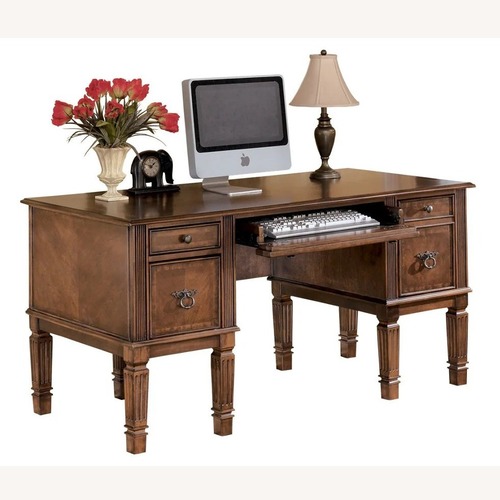 Used Ashley Furniture Hamlyn Medium Brown Wood Desk for sale on AptDeco