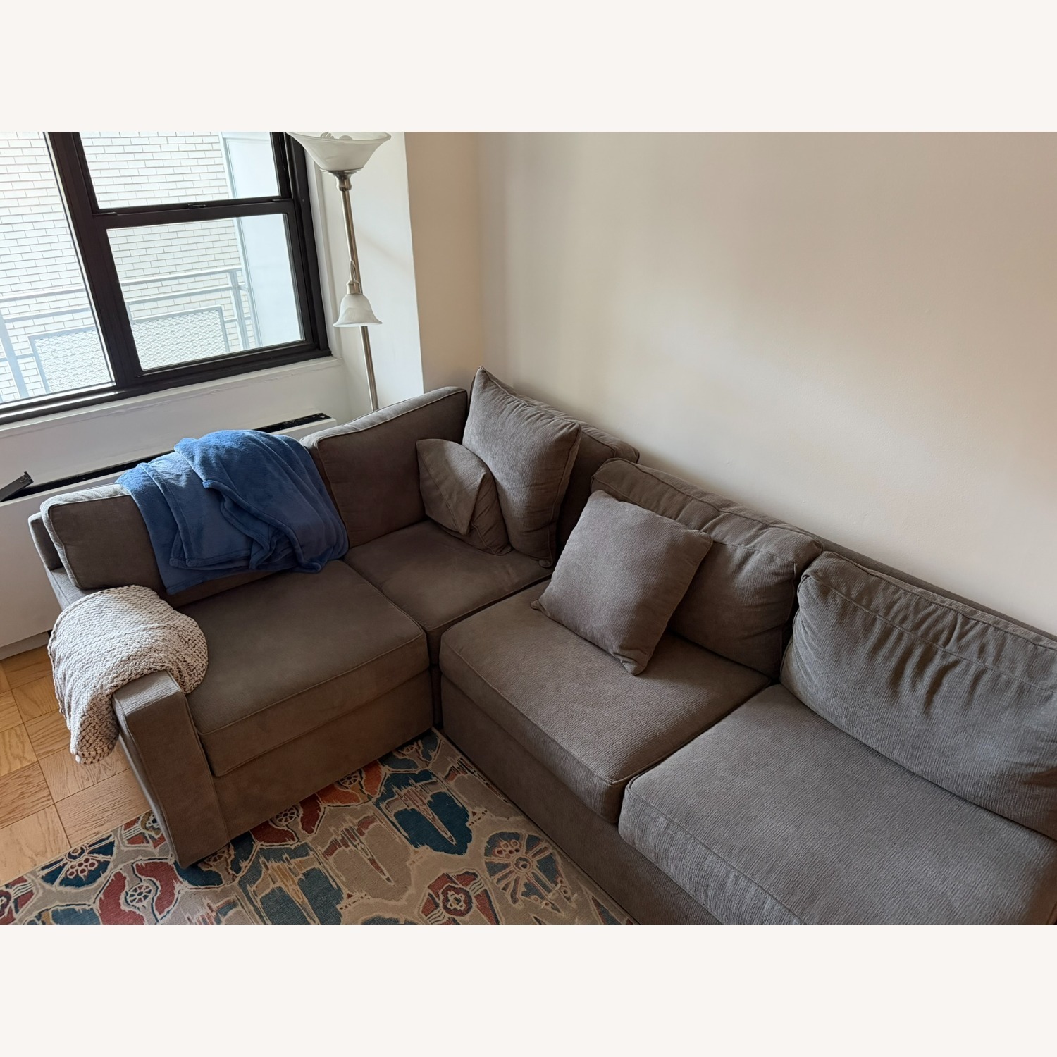 Macy's Dark Gray Fabric 3+ Piece Sectional - image-1