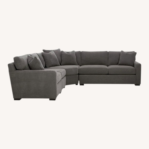 Used Macy's Dark Gray Fabric 3+ Piece Sectional for sale on AptDeco