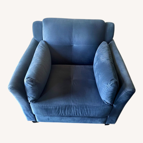 Used Blue Fabric Accent Chair for sale on AptDeco