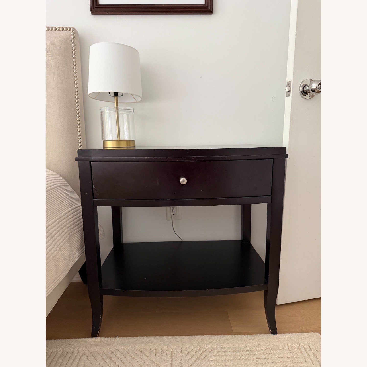 Crate & Barrel Colette Espresso Nightstand - image-3