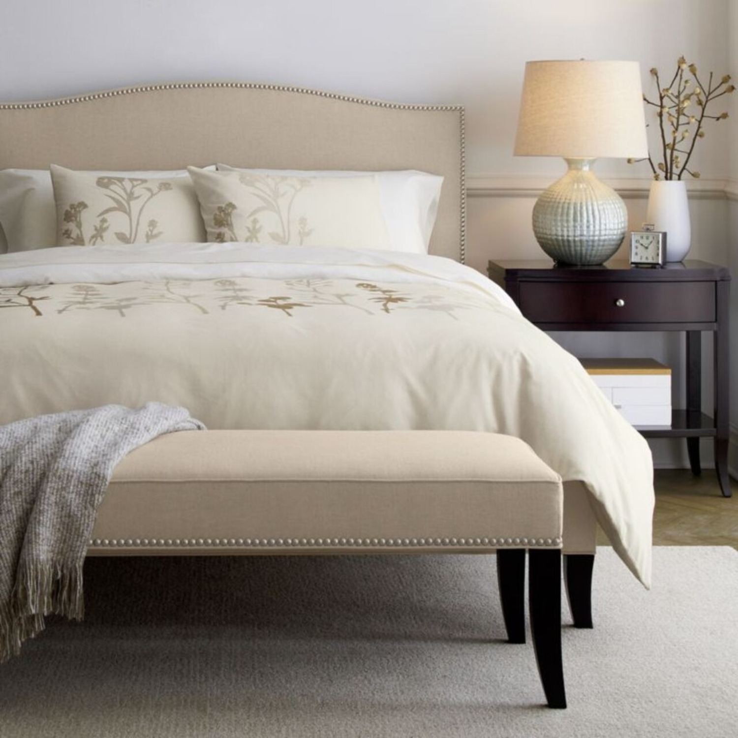 Crate & Barrel Colette Espresso Nightstand - image-2
