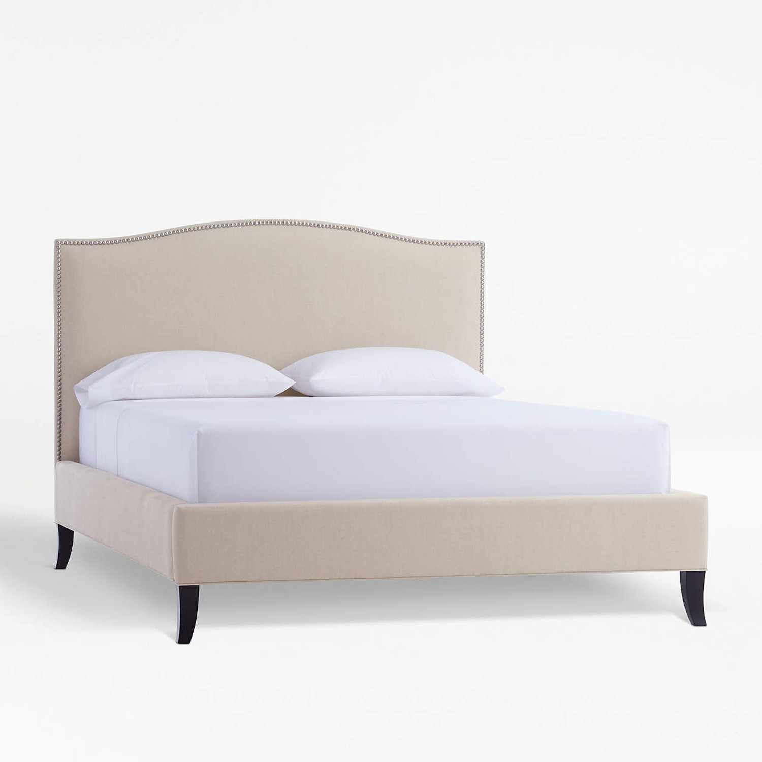 Crate & Barrel Colette Queen Upholstered Bed - image-1