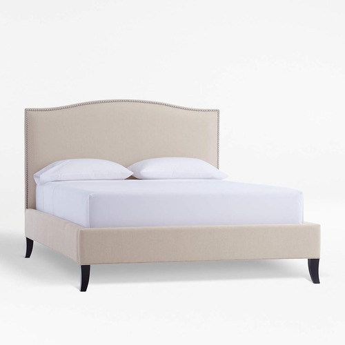 Used Crate & Barrel Colette Queen Upholstered Bed for sale on AptDeco