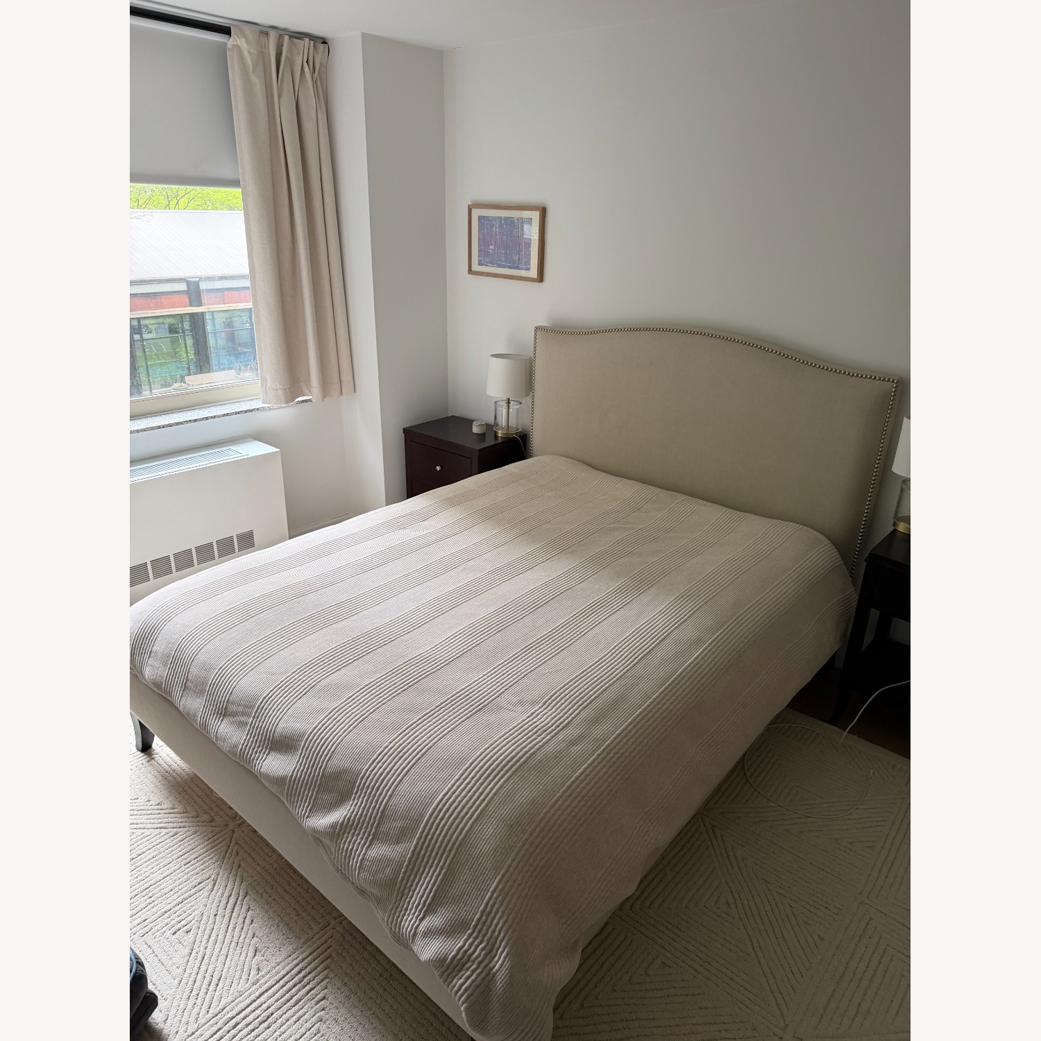 Crate & Barrel Colette Queen Upholstered Bed - image-3